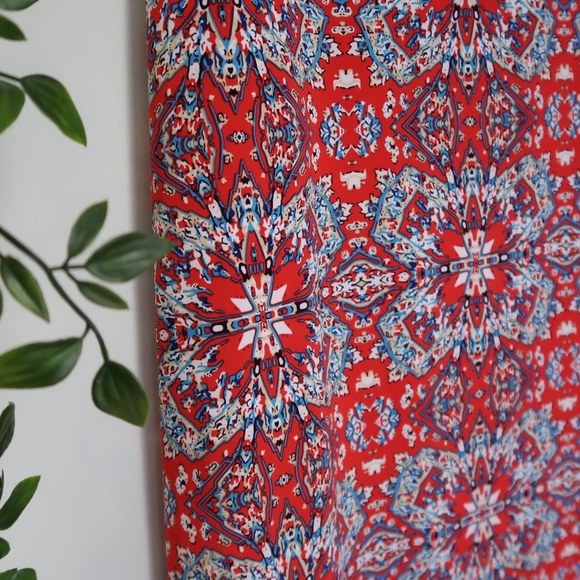 Gilli Morgana Patterned Red Maxi Skirt - Picture 7 of 8